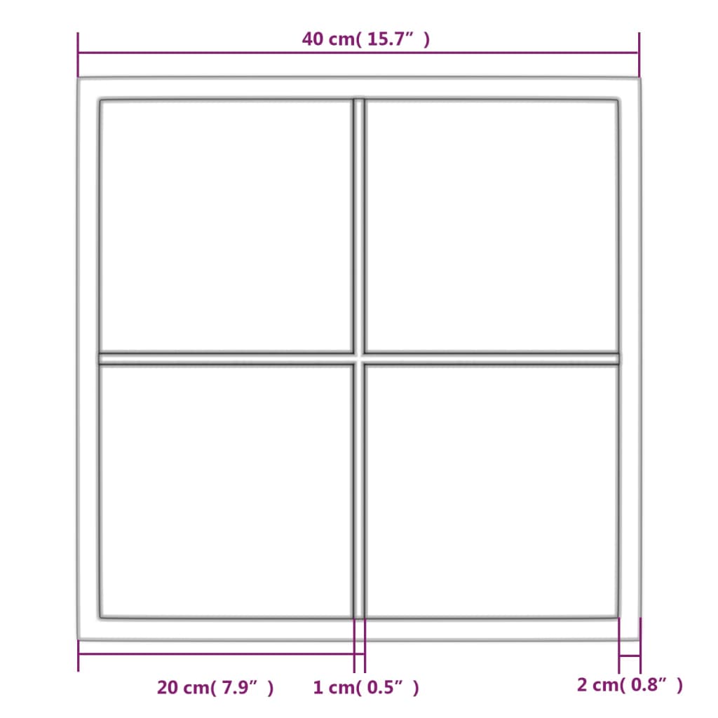 Wall Mirror Black 40x40 cm Metal