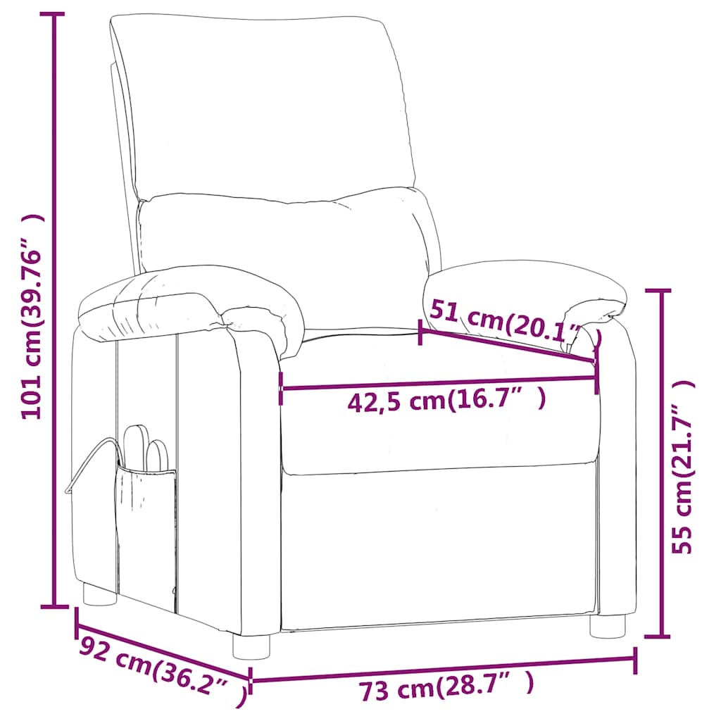Massage Chair Black Fabric