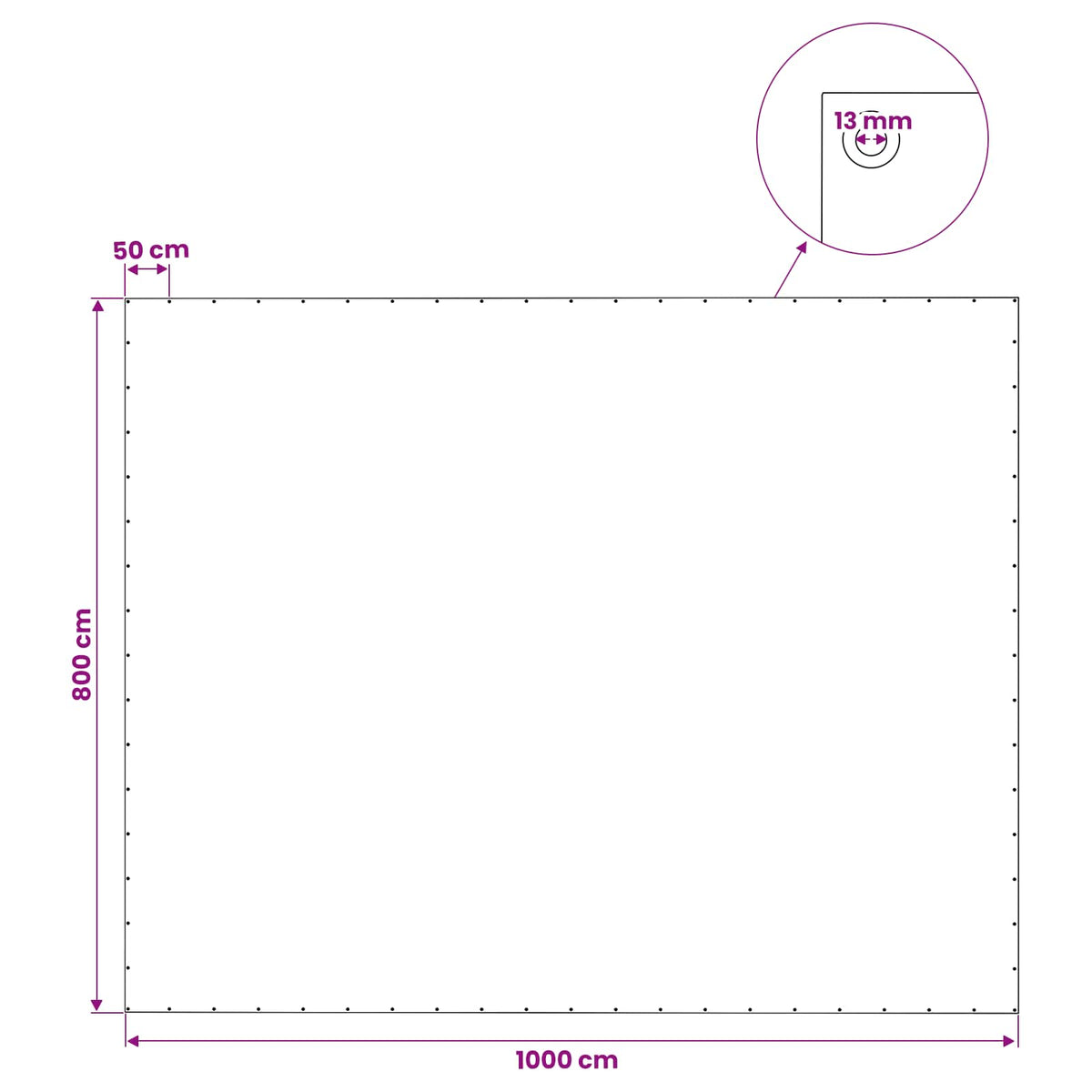 Leno Tarpaulin 140 g/m² 8x10 m White