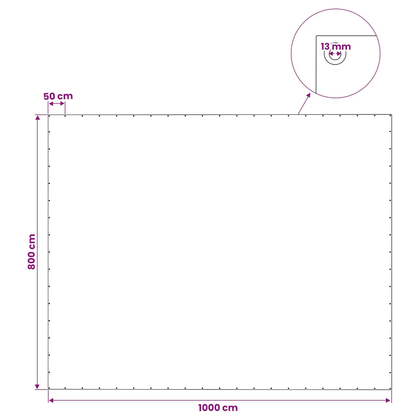 Leno Tarpaulin 140 g/m² 8x10 m White