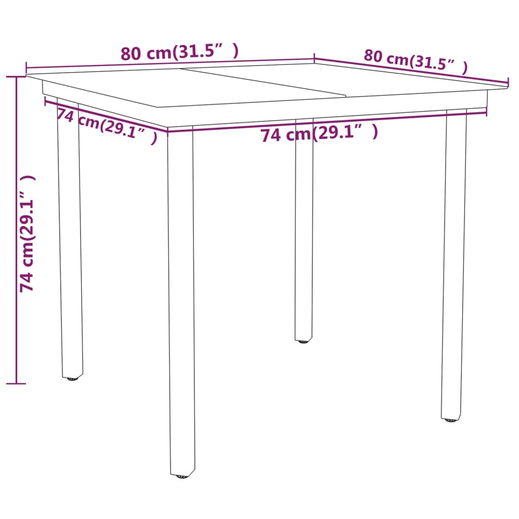 Garden Dining Set | Black