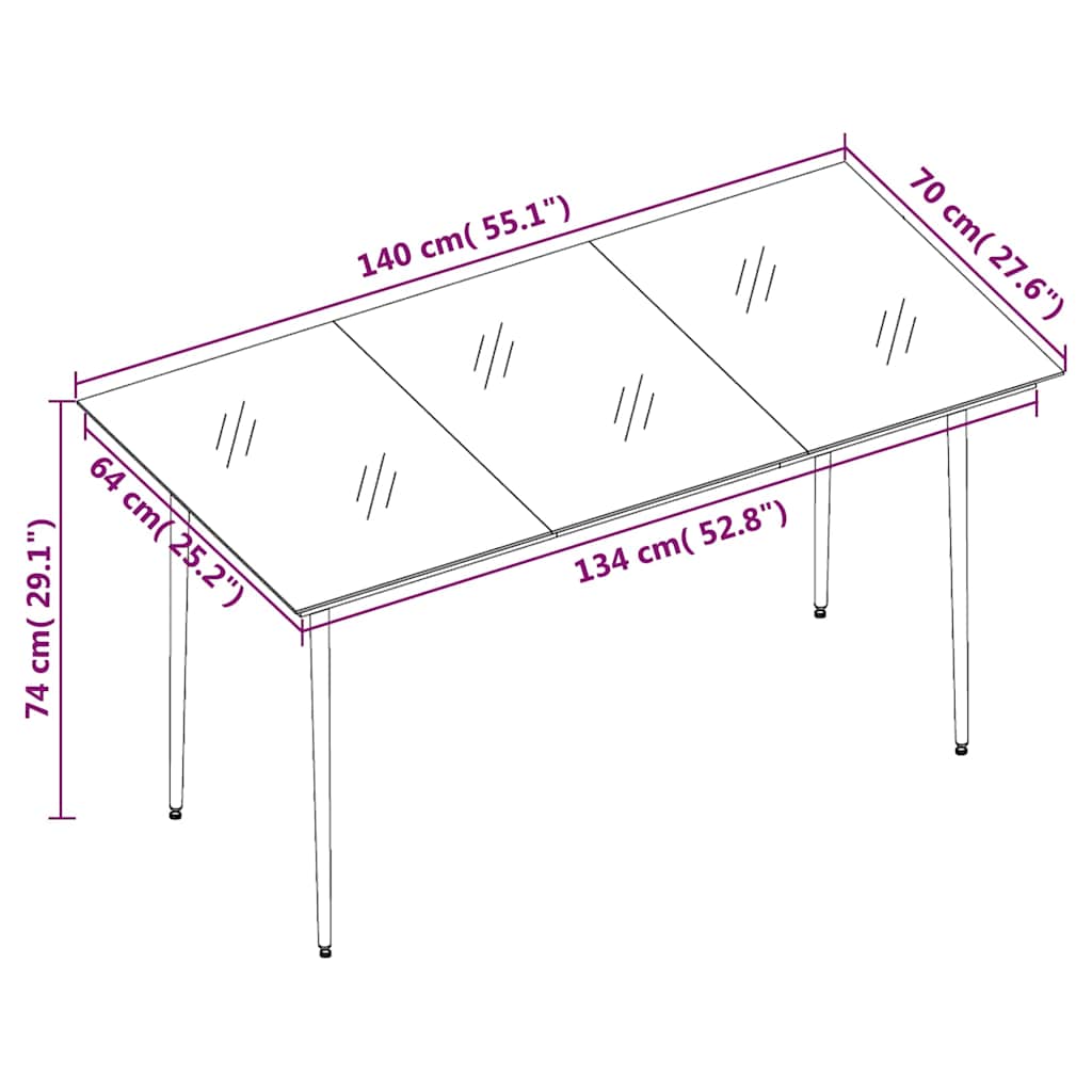 5 Piece Garden Dining Set Black PVC Rattan