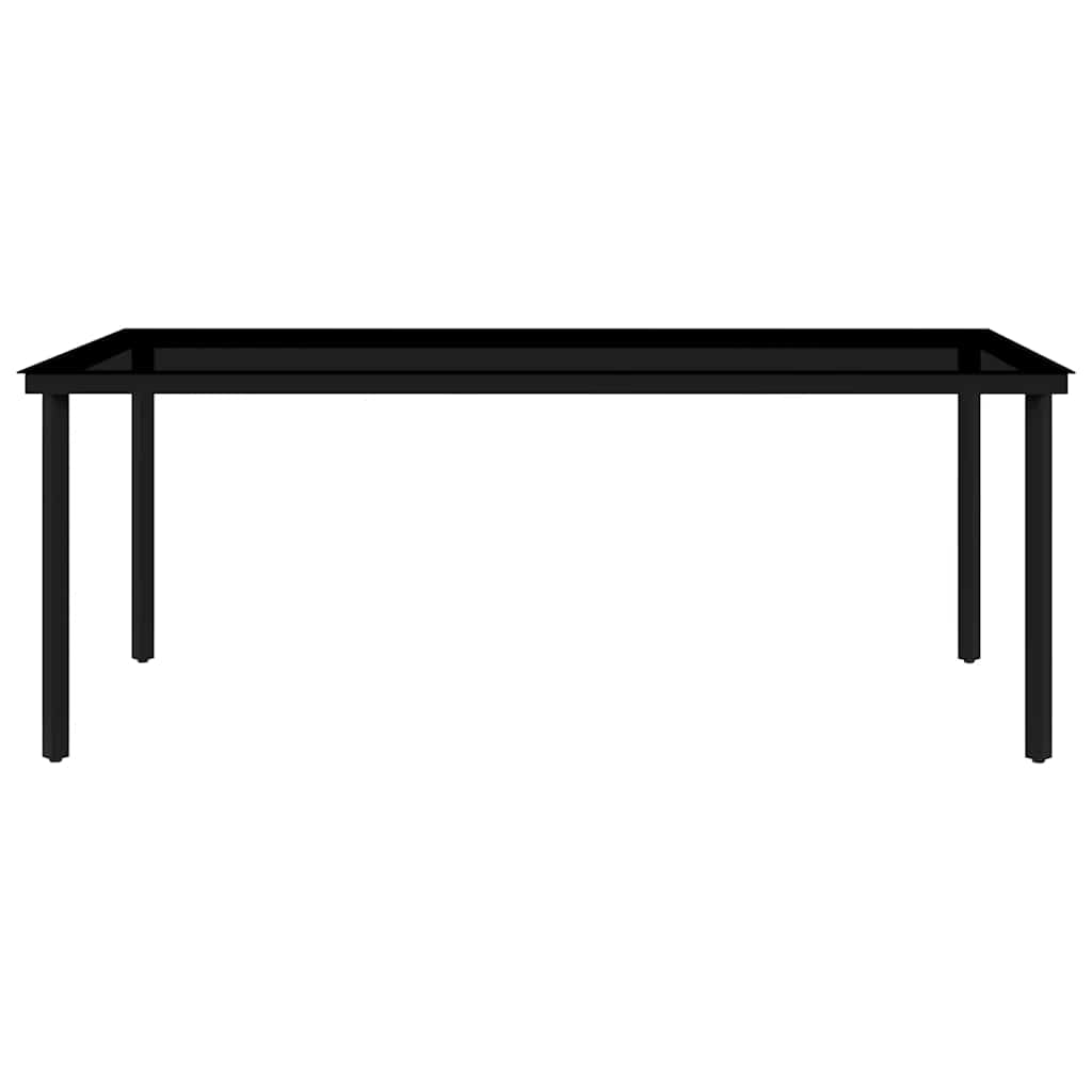 9 Piece Garden Dining Set Black