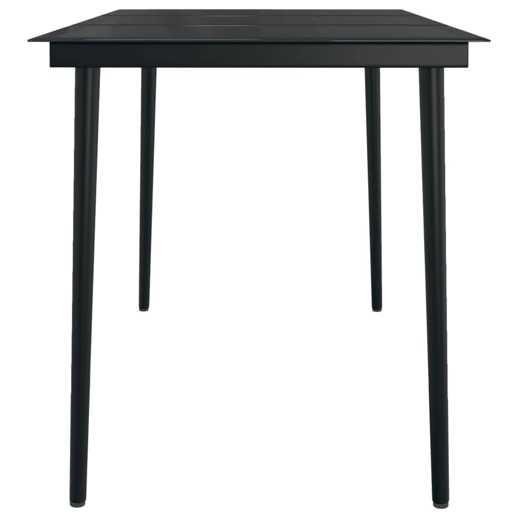 5 Piece Garden Dining Set Black