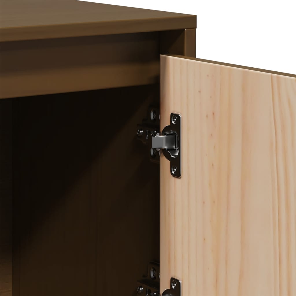 Highboard Honey Brown 110,5x35x117 cm Solid Wood Pine