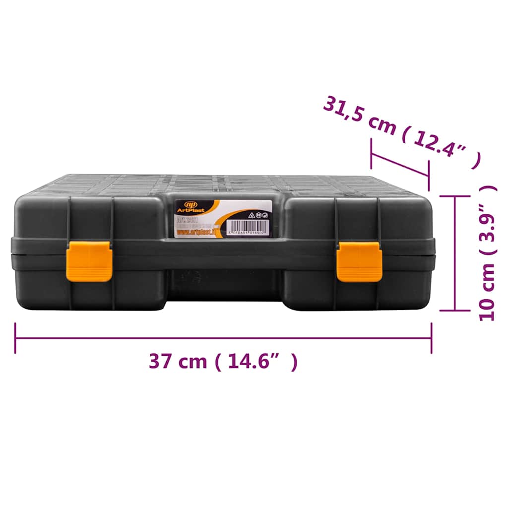 151835 vidaXL Universal Machine Cases with Foam Rubber 2 pcs Polypropylene
