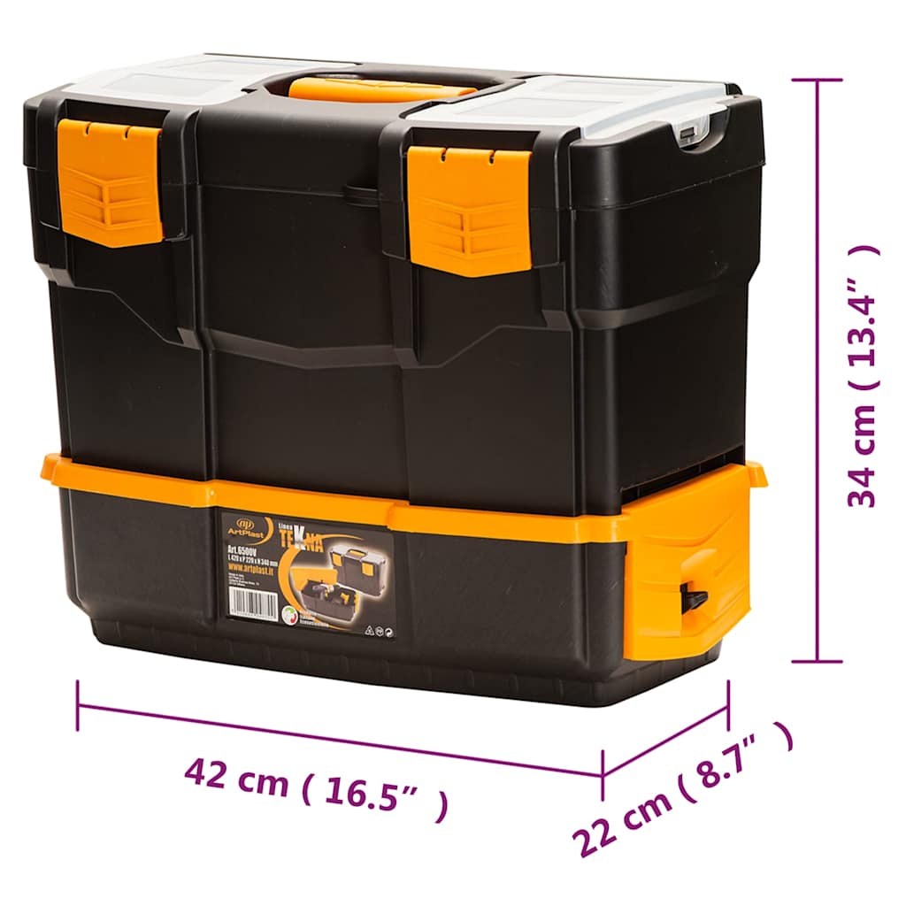 151841 vidaXL Tool Box 420x220x340 mm PP