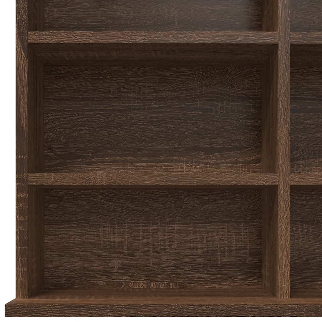 CD Cabinet Brown Oak 102x23x177.5 cm Engineered Wood