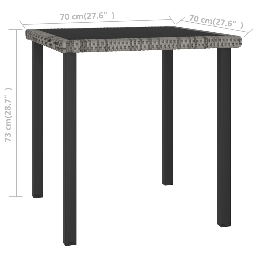 Outdoor Dining Set | Grey and black