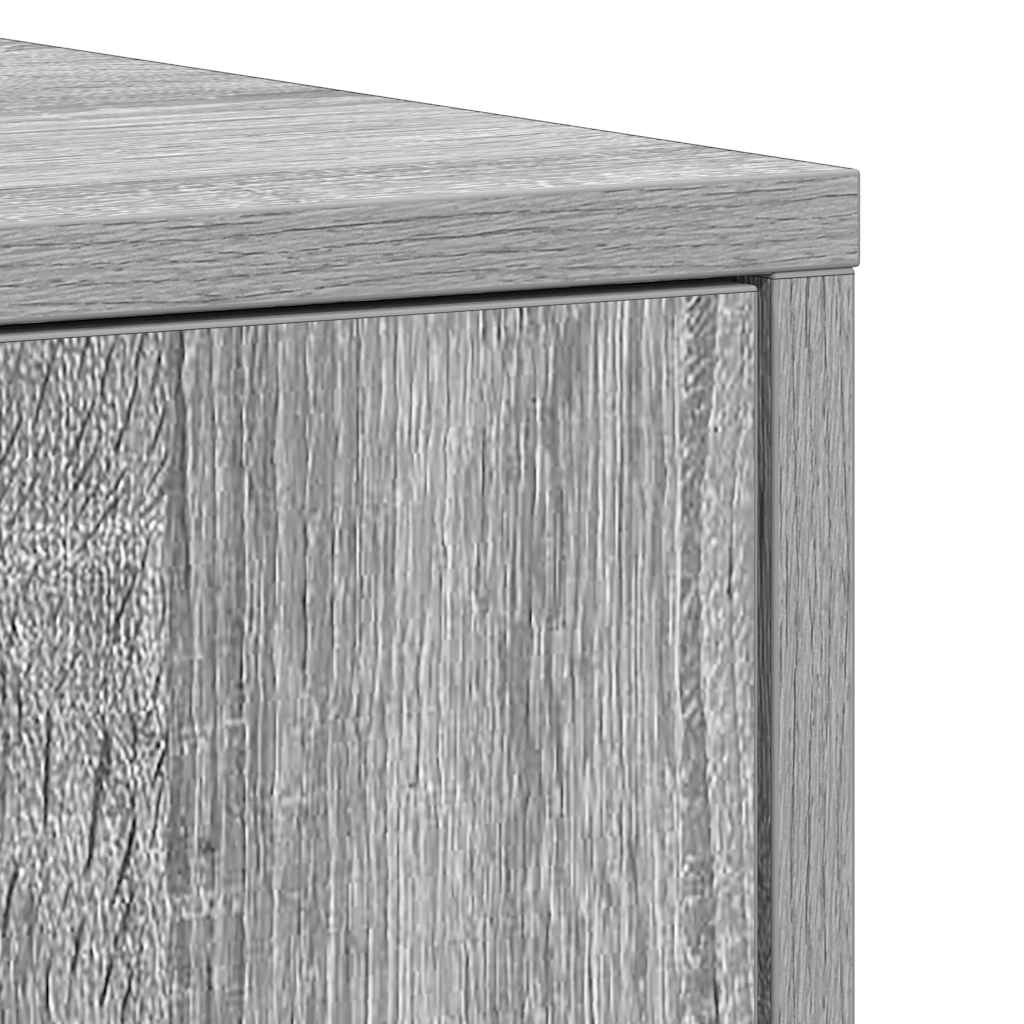 815520 vidaXL Bathroom Cabinet Grey Sonoma 30x30x183,5 cm Engineered Wood