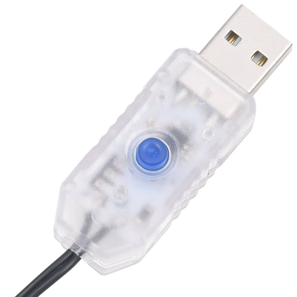 LED Cluster String with 400 LEDs Cold White PVC