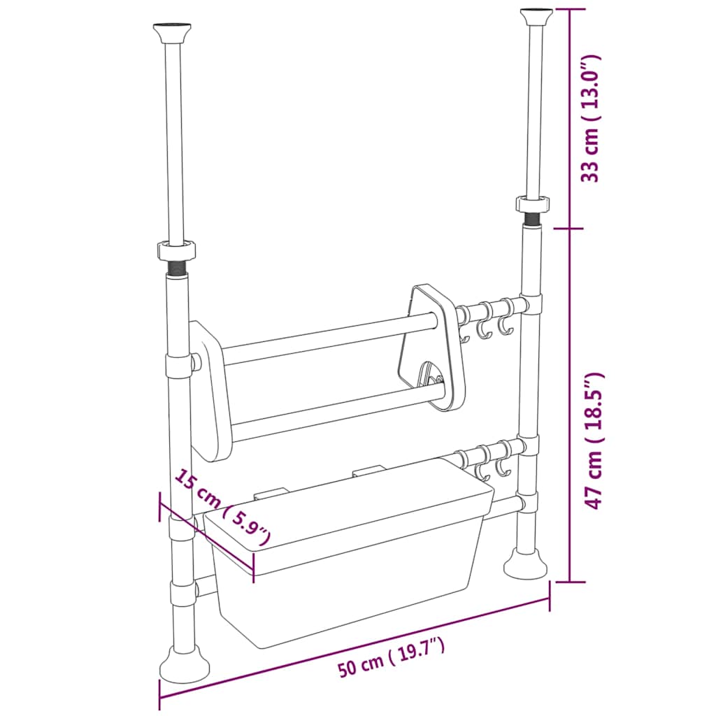 344378 vidaXL Adjustable Kitchen Organiser Aluminium