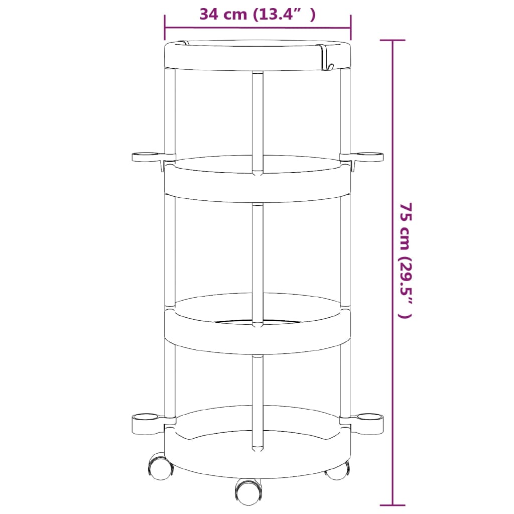 344379 vidaXL Cleaning Trolley with Storage Basket Aluminium
