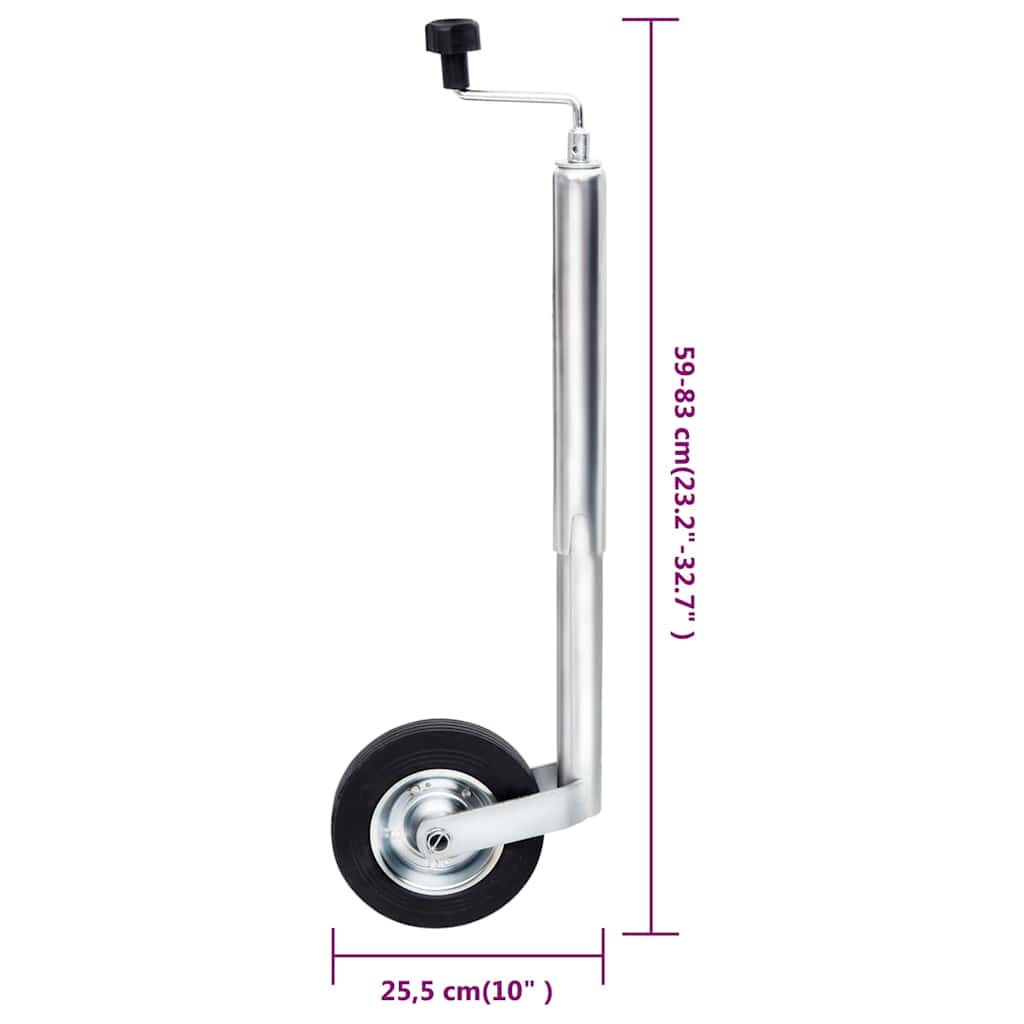 Jockey Wheel for Trailer 48 mm Galvanised Steel