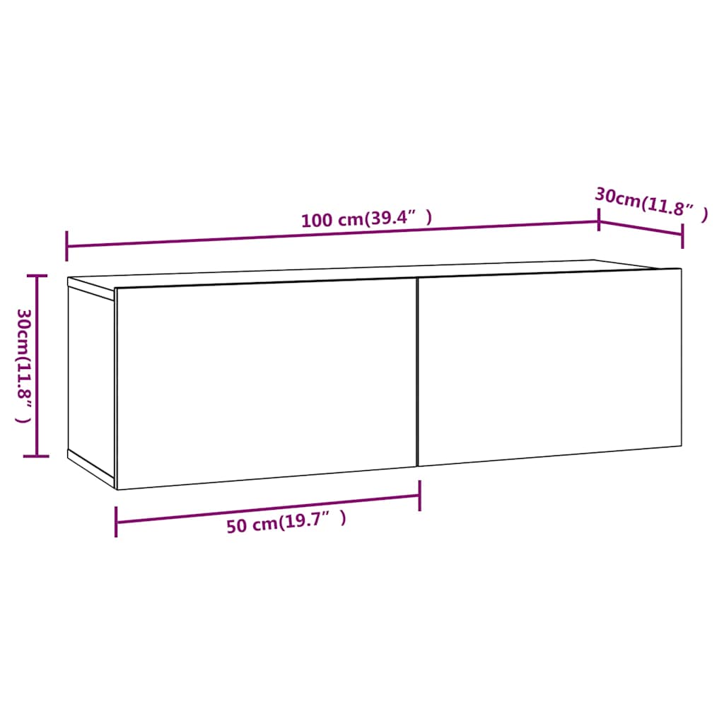 8 Piece TV Cabinet Set Sonoma Oak Engineered Wood