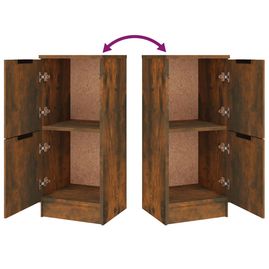 Sideboards 3 pcs Smoked Oak Engineered Wood