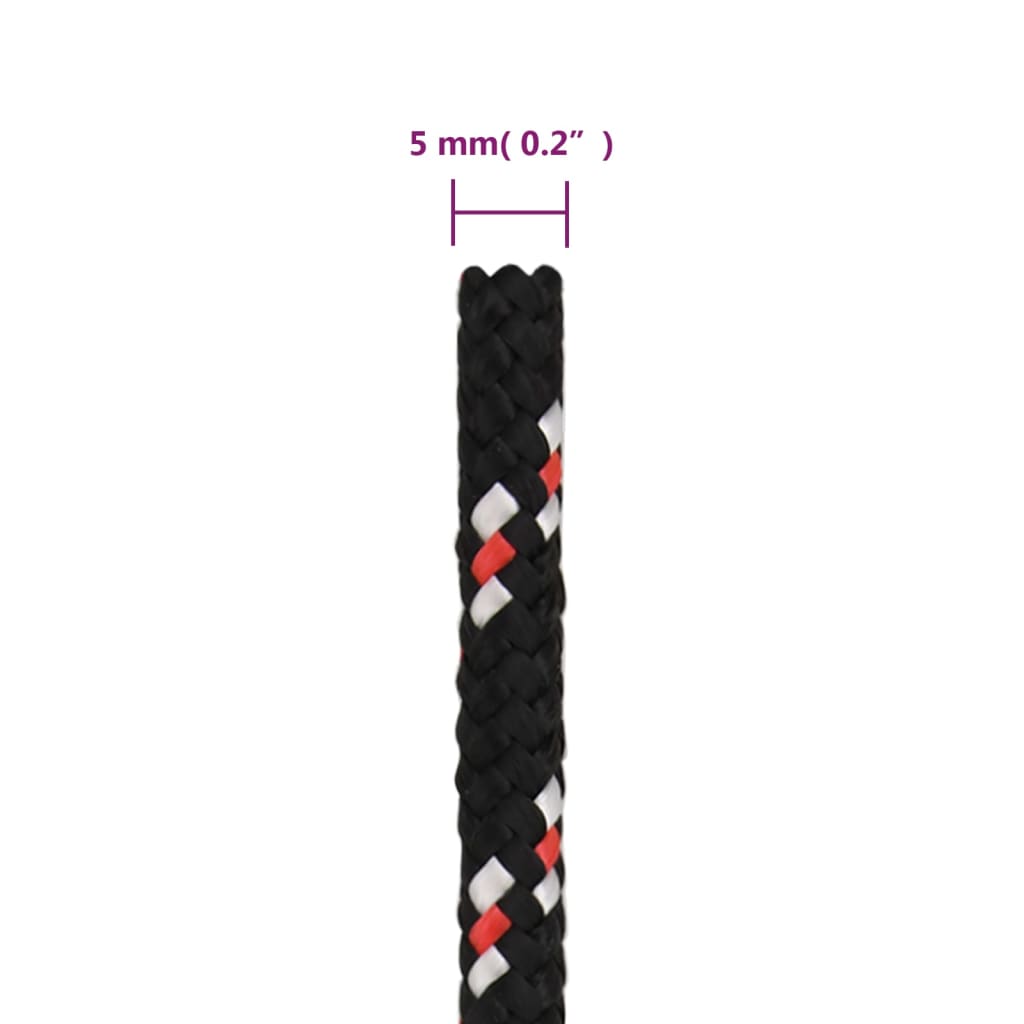Boat Rope Black 5 mm 250 m Polypropylene
