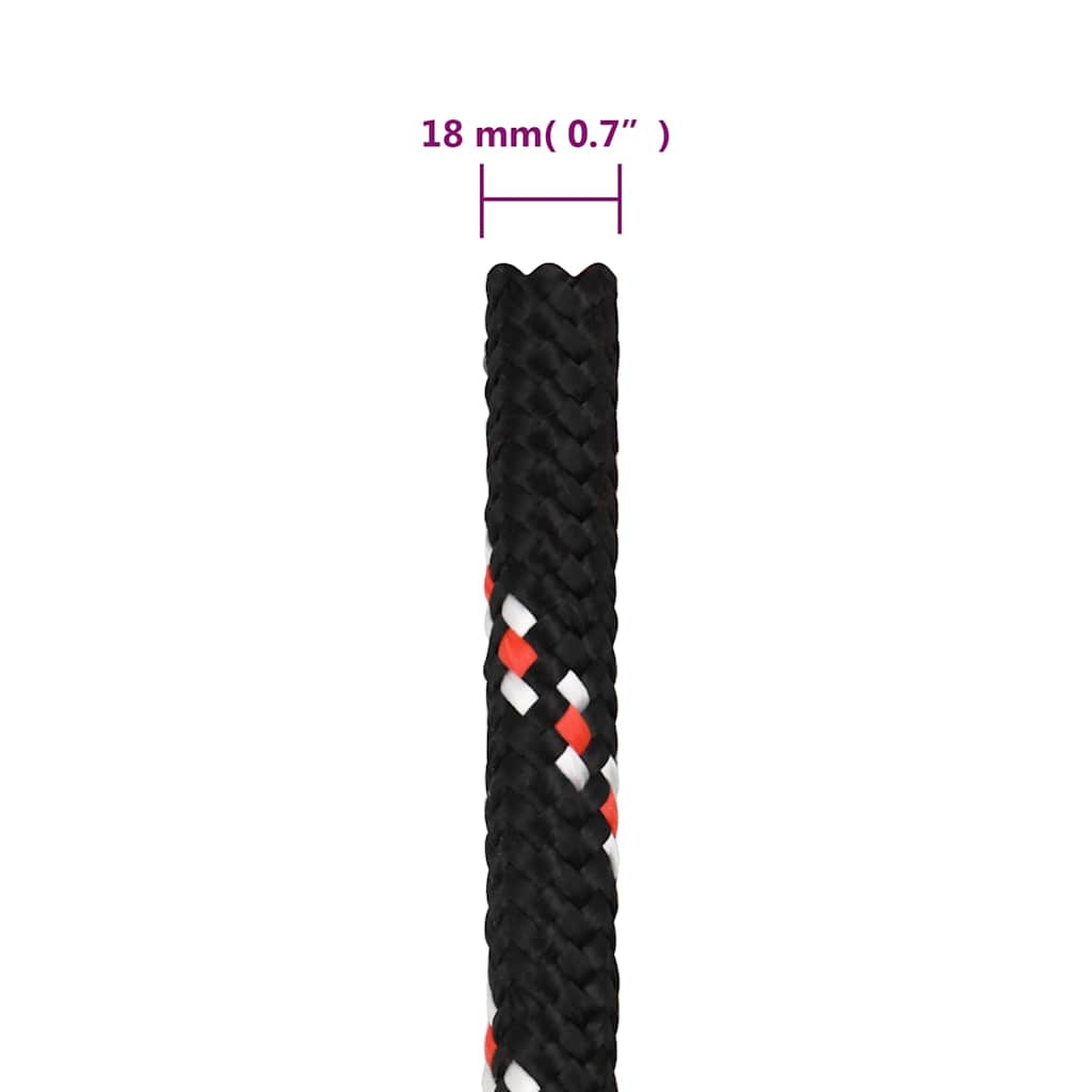 Boat Rope Black 18 mm 25 m Polypropylene
