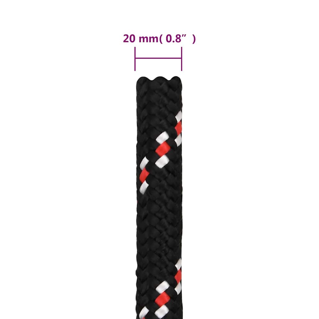 Boat Rope Black 20 mm 25 m Polypropylene
