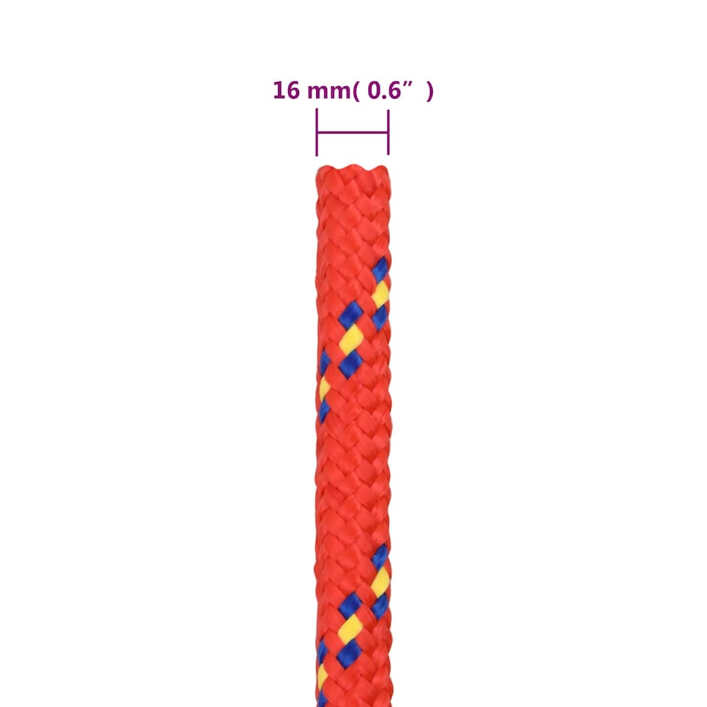 Boat Rope Red 16 mm 25 m Polypropylene
