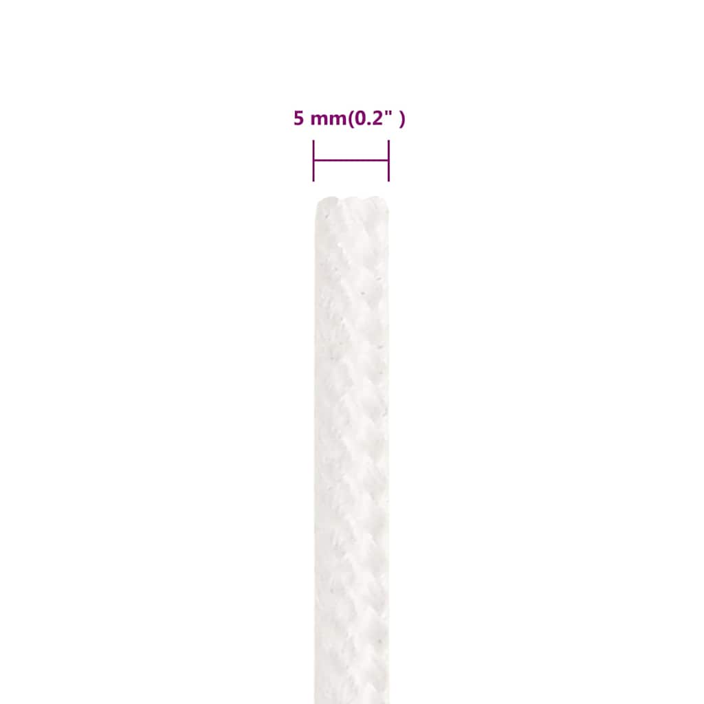 Boat Rope Full White 5 mm 250 m Polypropylene