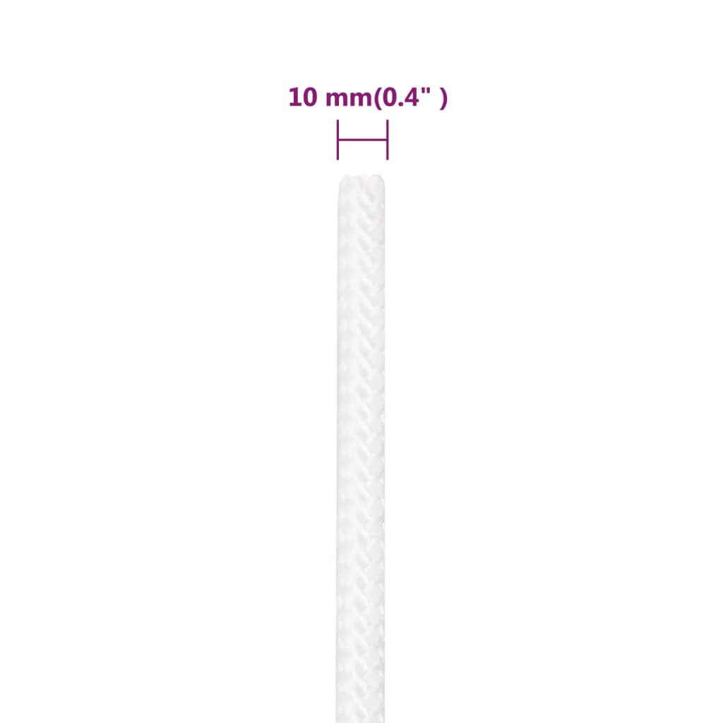 Boat Rope Full White 10 mm 50 m Polypropylene