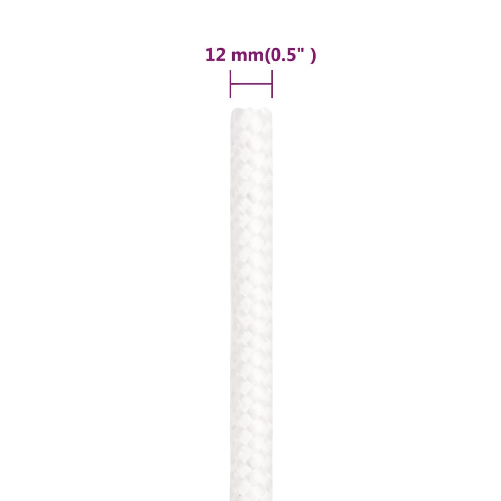 Boat Rope Full White 12 mm 50 m Polypropylene