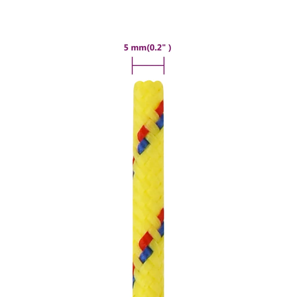Boat Rope Yellow 5 mm 250 m Polypropylene