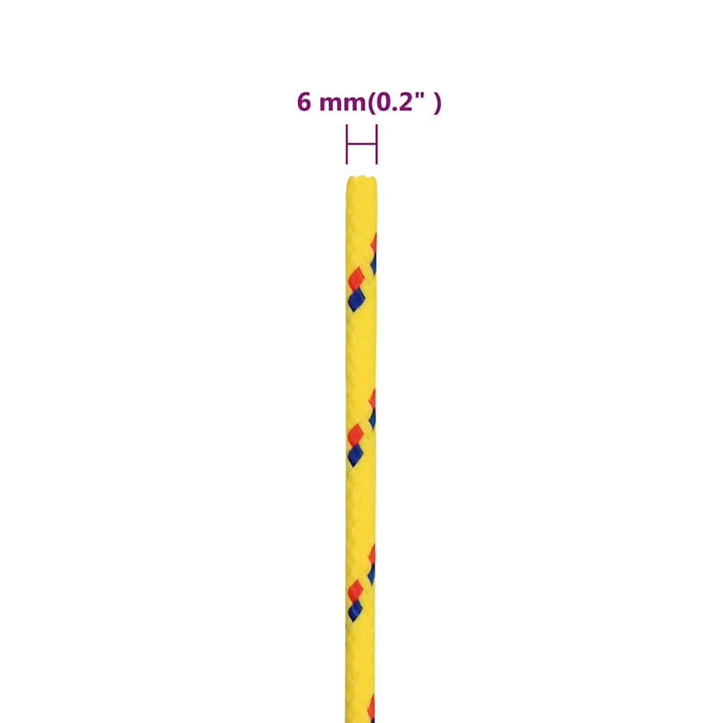 Boat Rope Yellow 6 mm 50 m Polypropylene