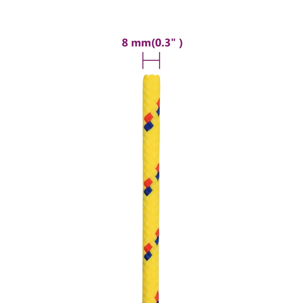 Boat Rope Yellow 8 mm 500 m Polypropylene