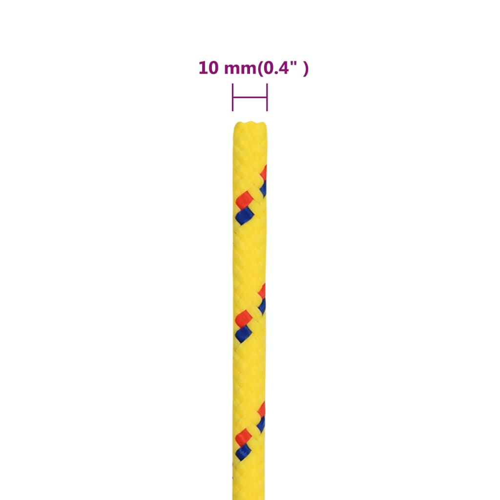 Boat Rope Yellow 10 mm 100 m Polypropylene