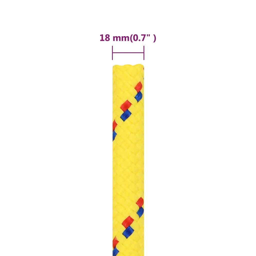 Boat Rope Yellow 18 mm 100 m Polypropylene