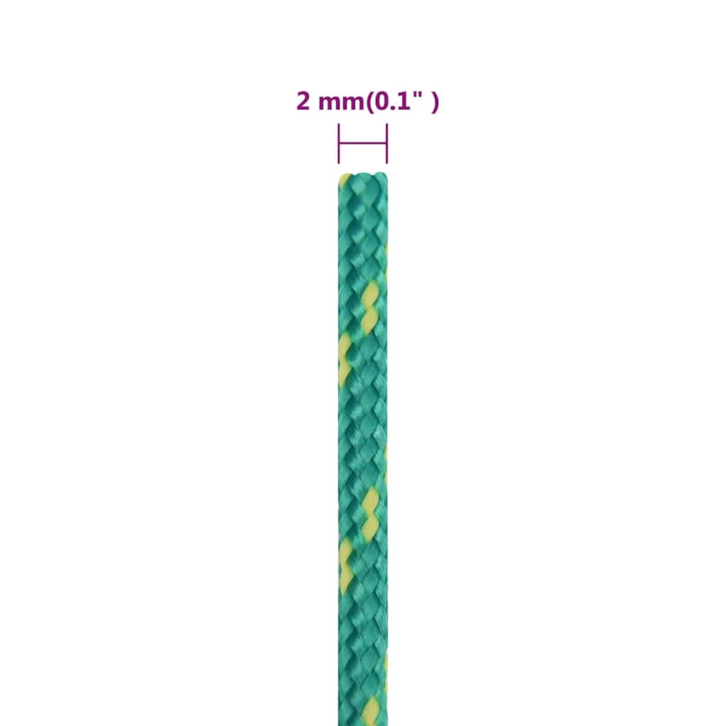 Boat Rope Green 2 mm 250 m Polypropylene