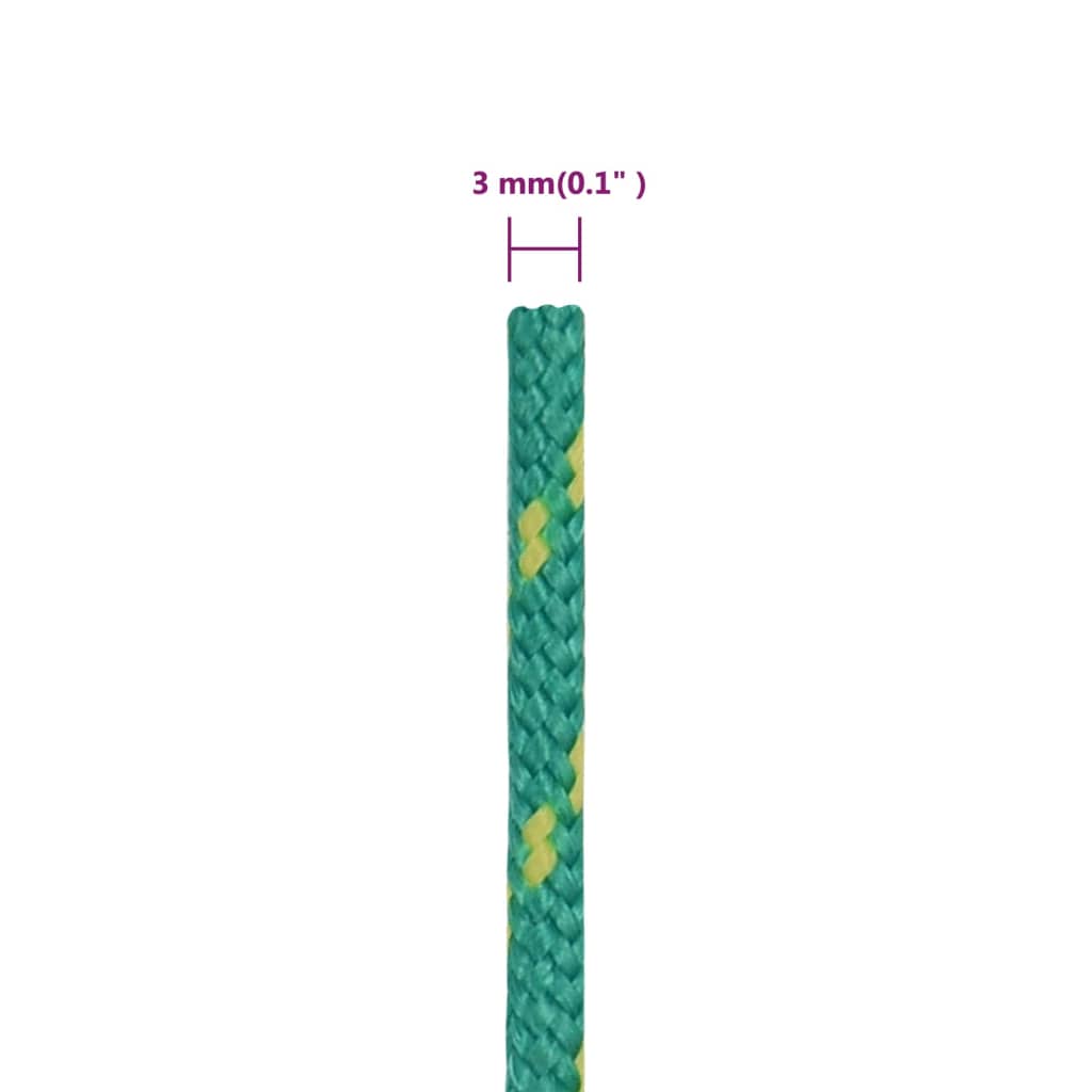 Boat Rope Green 3 mm 100 m Polypropylene