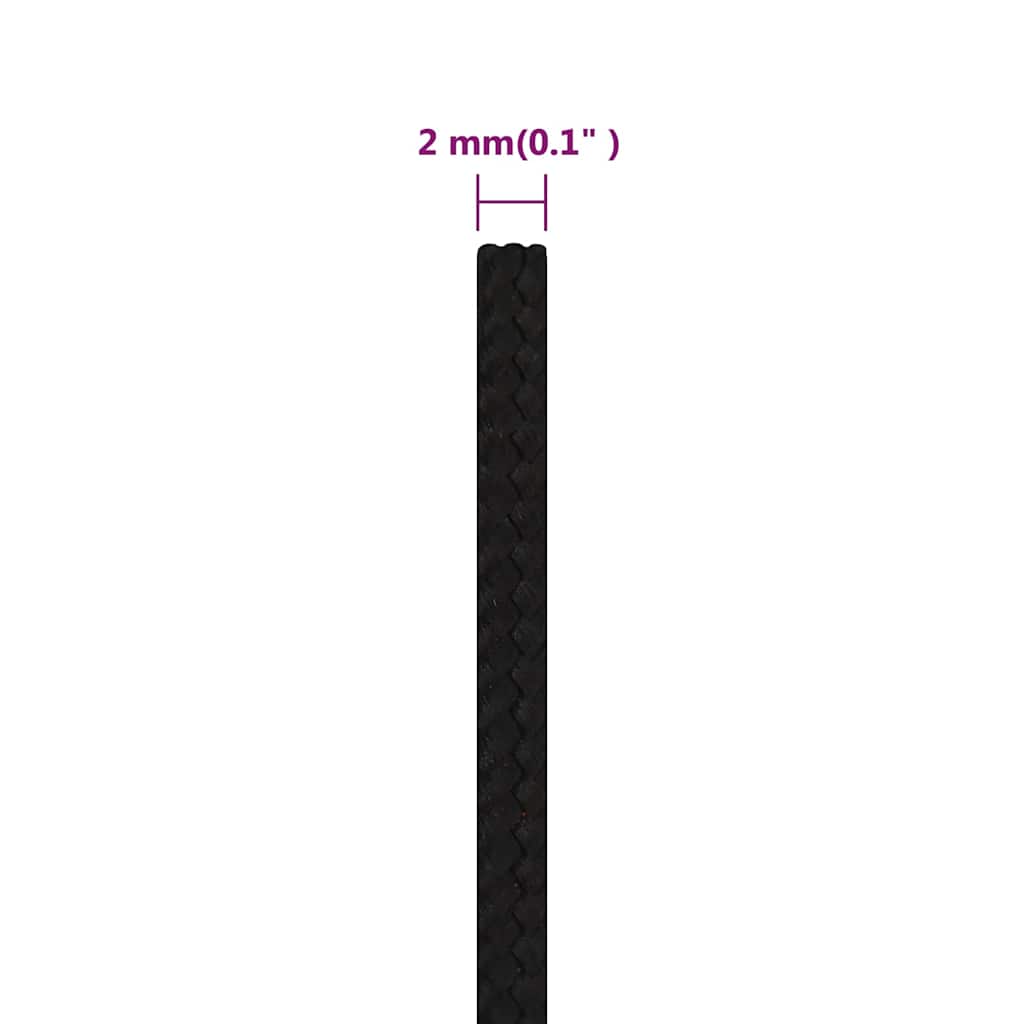 Work Rope Black 2 mm 250 m Polyester