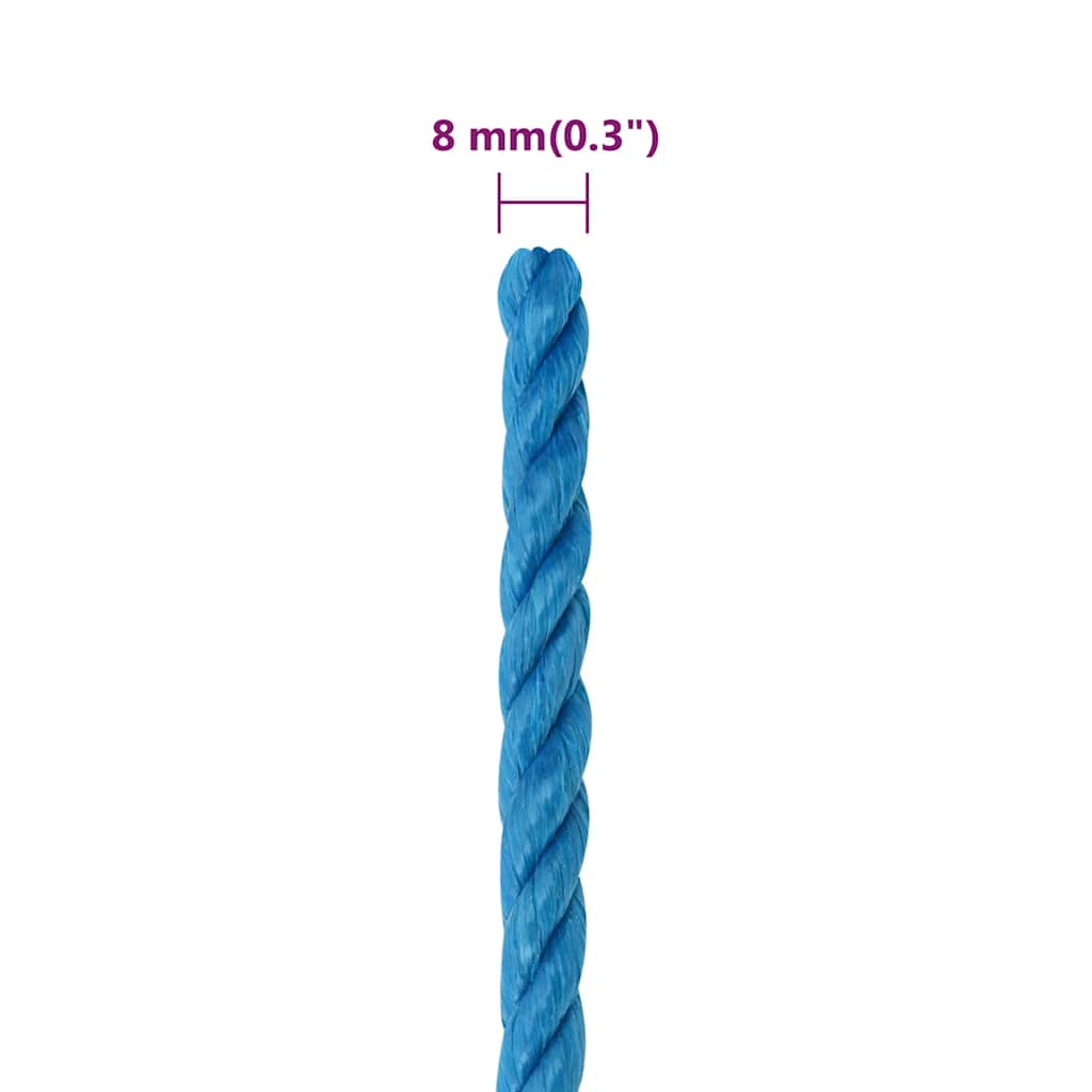 Work Rope Blue 8 mm 100 m Polypropylene