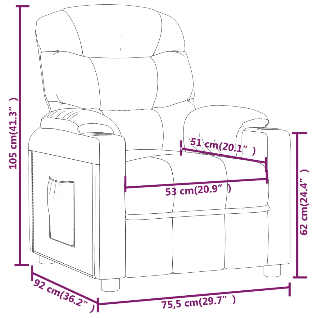 Recliner Chair Wine Red Fabric