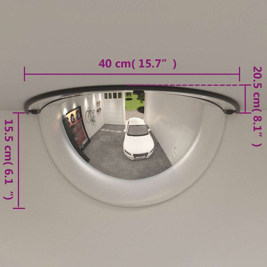 Half Domed Traffic Mirrors 2 pcs Ø40 cm Acrylic