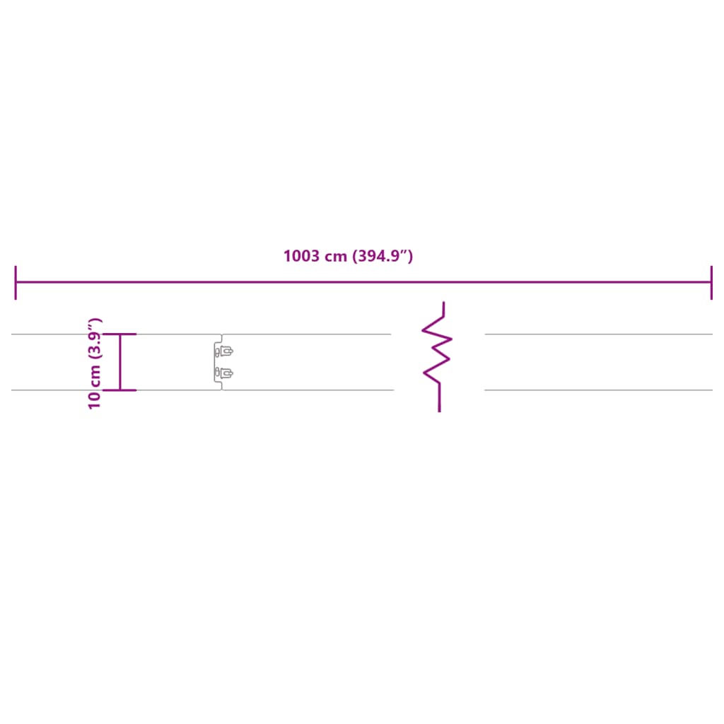 vidaXL Lawn Edgings 10 pcs 10x103 cm Flexible Corten steel