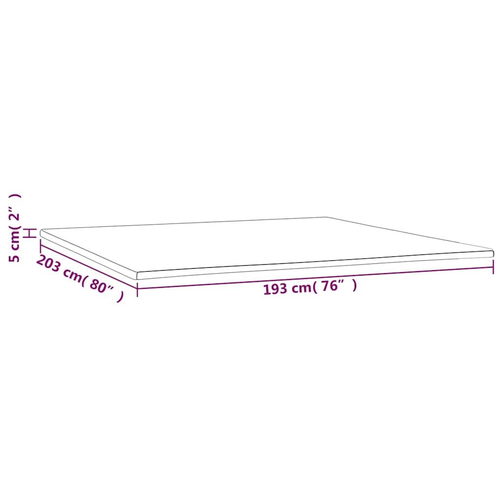 Mattress Topper 193x203x5 cm King