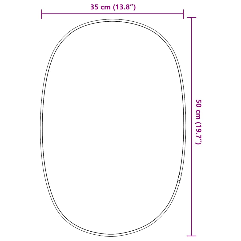 Wall Mirror Silver 50x35 cm