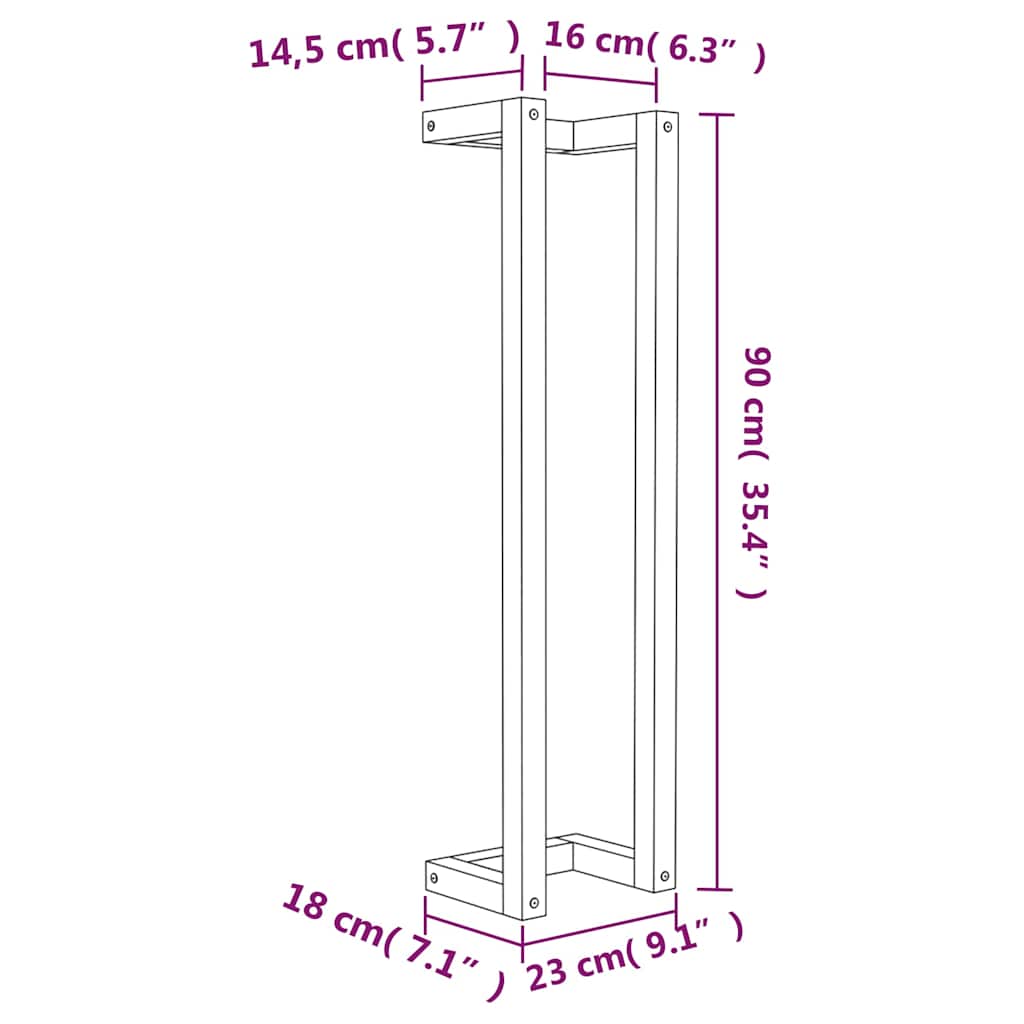 Towel Rack 23x18x90 cm Solid Wood Pine