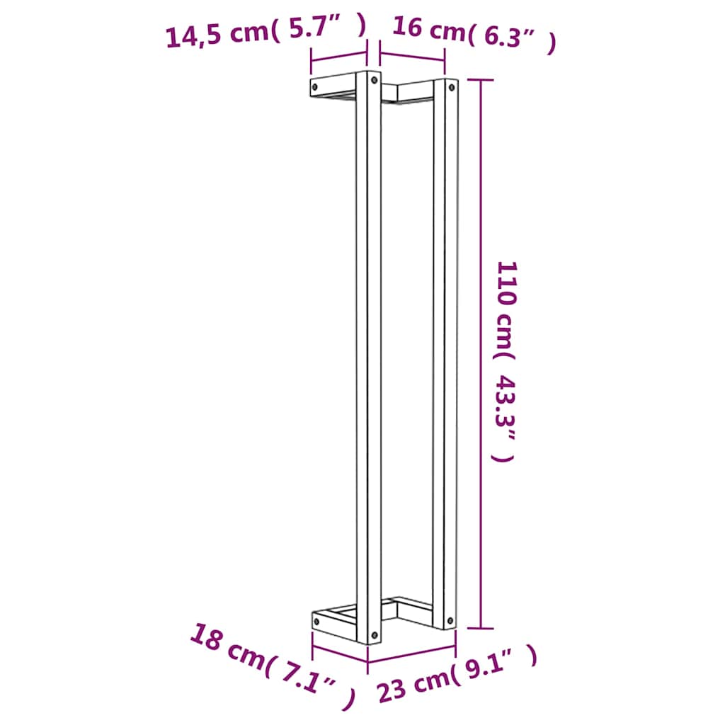 Towel Rack 23x18x110 cm Solid Wood Pine