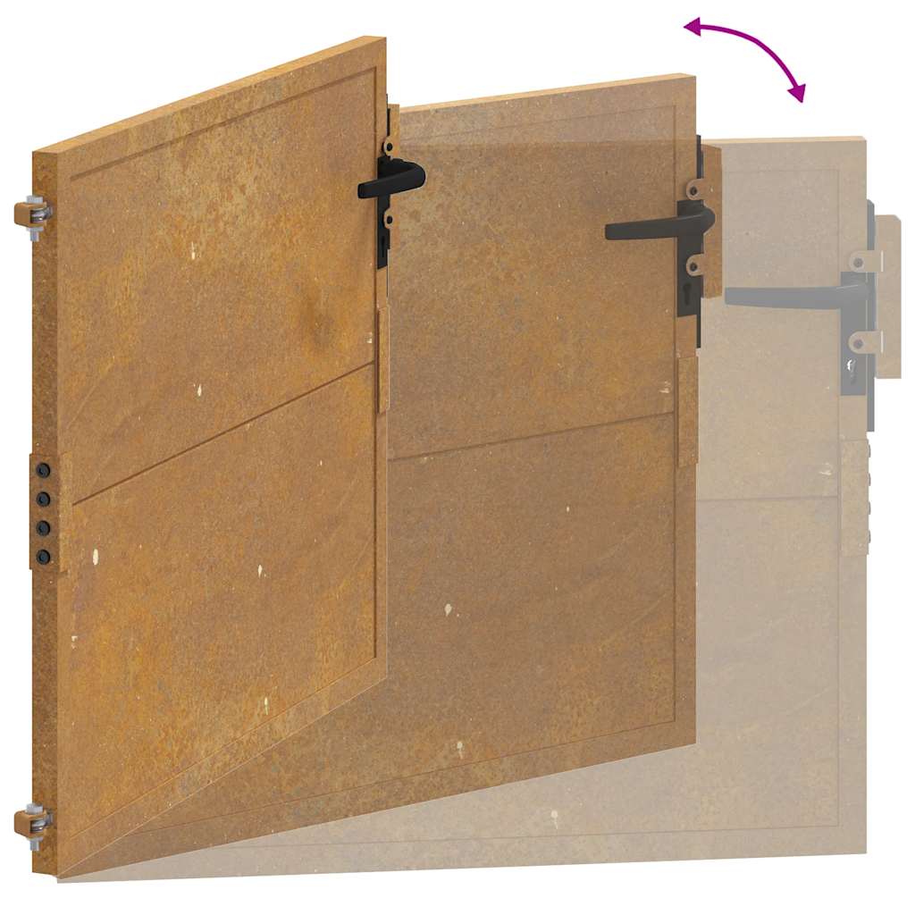 Garden Gate 100x100 cm Corten Steel