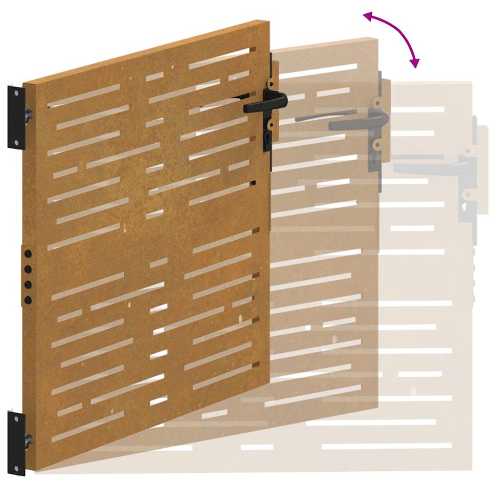 Garden Gate 100x100 cm Corten Steel Square Design