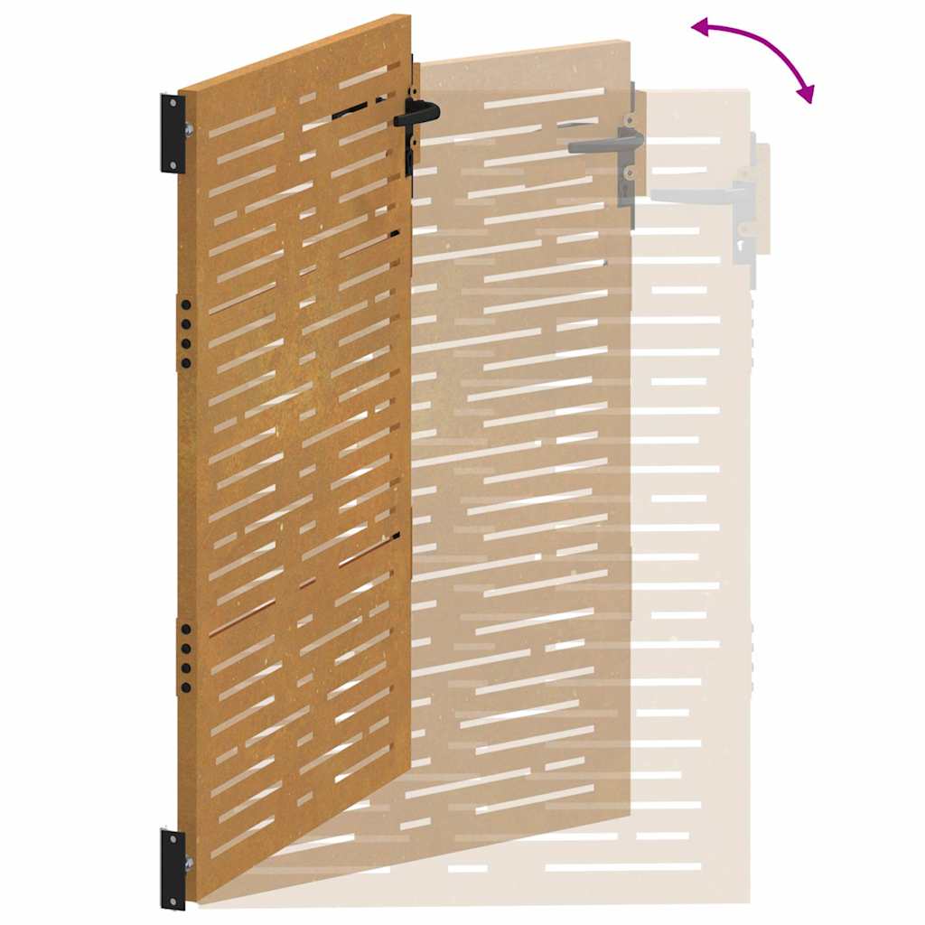 Garden Gate 100x150 cm Corten Steel Square Design