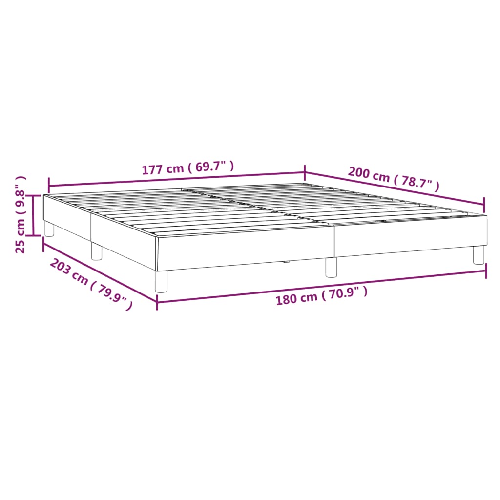 Box Spring Bed Frame Light Grey Super King Fabric (UK/IE/FI/NO only)