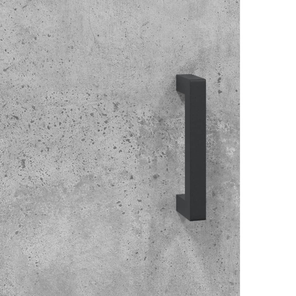 Highboard Concrete Grey 69,5x34x180 cm Engineered Wood