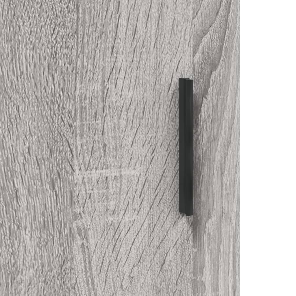 Highboard Grey Sonoma 69,5x34x180 cm Engineered Wood