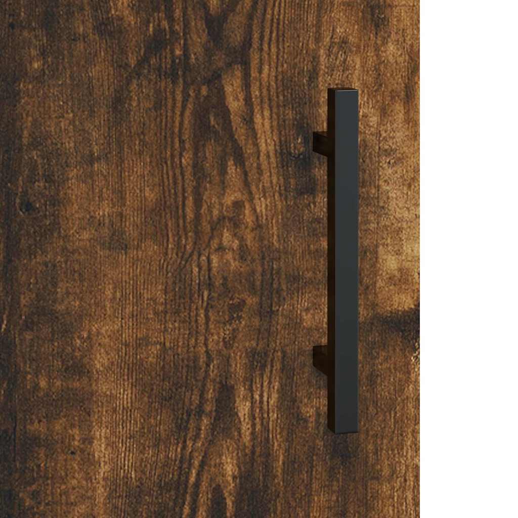 Highboard Smoked Oak 69,5x34x180 cm Engineered Wood